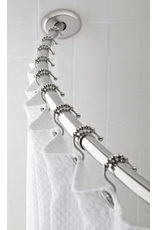curved shower curtain rod, chrome