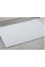 herringbone bath mat, white