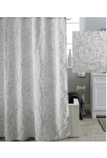 damask shower curtain, grey