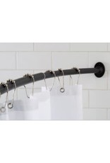 curved shower curtain rod, black