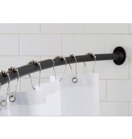 curved shower curtain rod, black