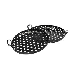 Lito black woven metal tray, small