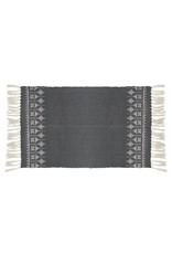 Dark Grey & Natural Print Carpet