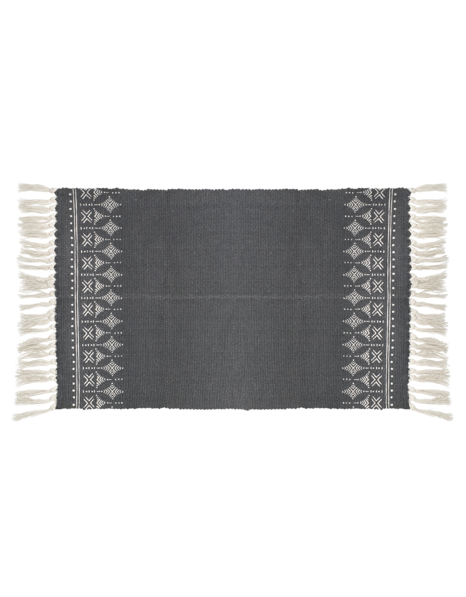 Dark Grey & Natural Print Carpet