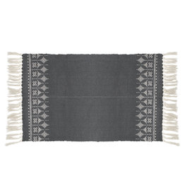 Dark Grey & Natural Print Carpet