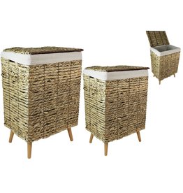 2  pc. Grass Weaved Laundry Basket Large
