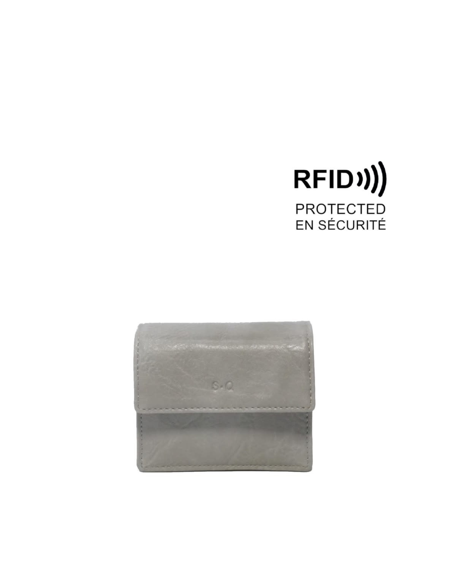 Leona card case - stone grey
