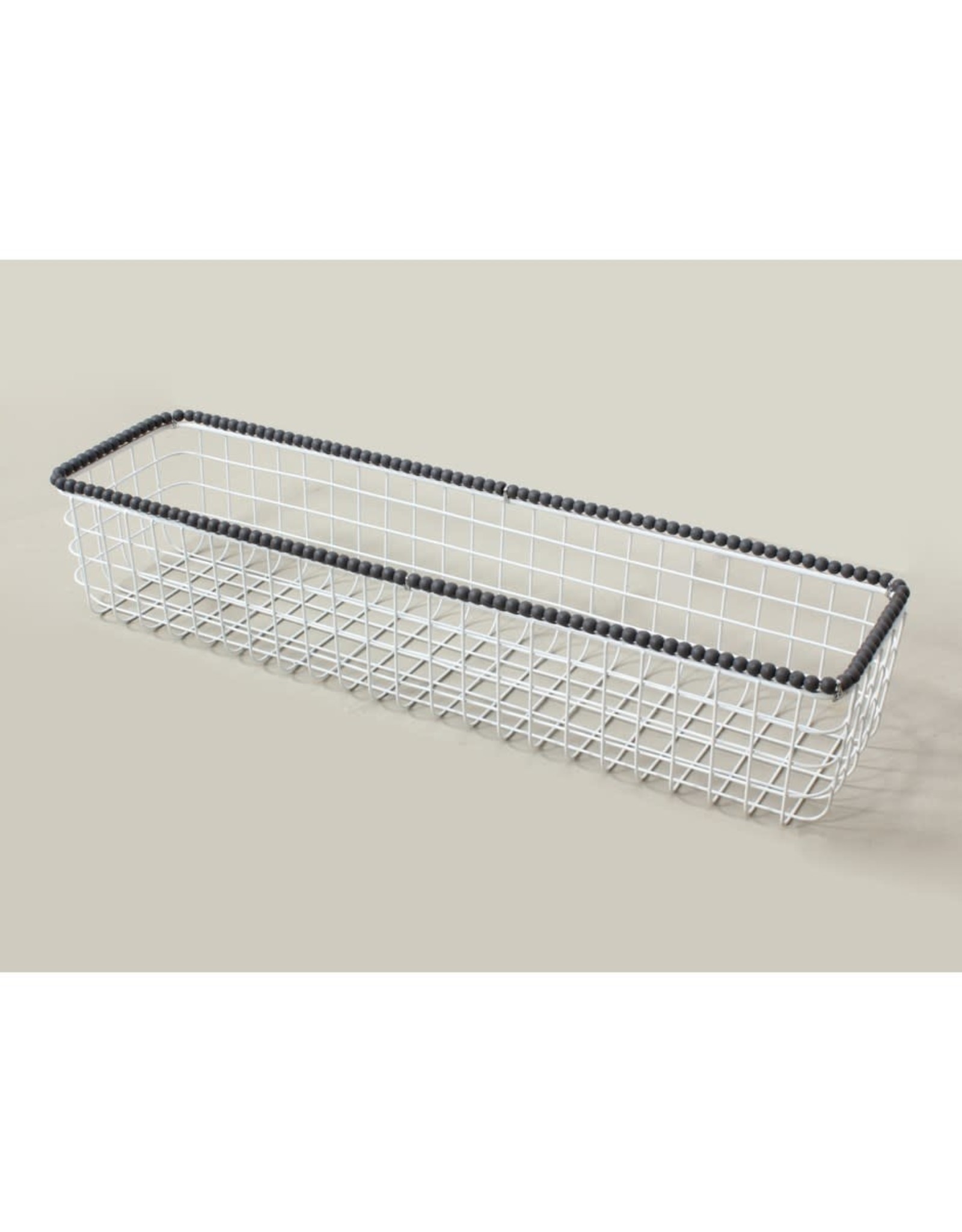 Boyd metal wire basket/black bead rim
