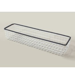 Boyd metal wire basket/black bead rim