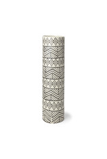Uhura ll Large cream / black patterned ceramic vase