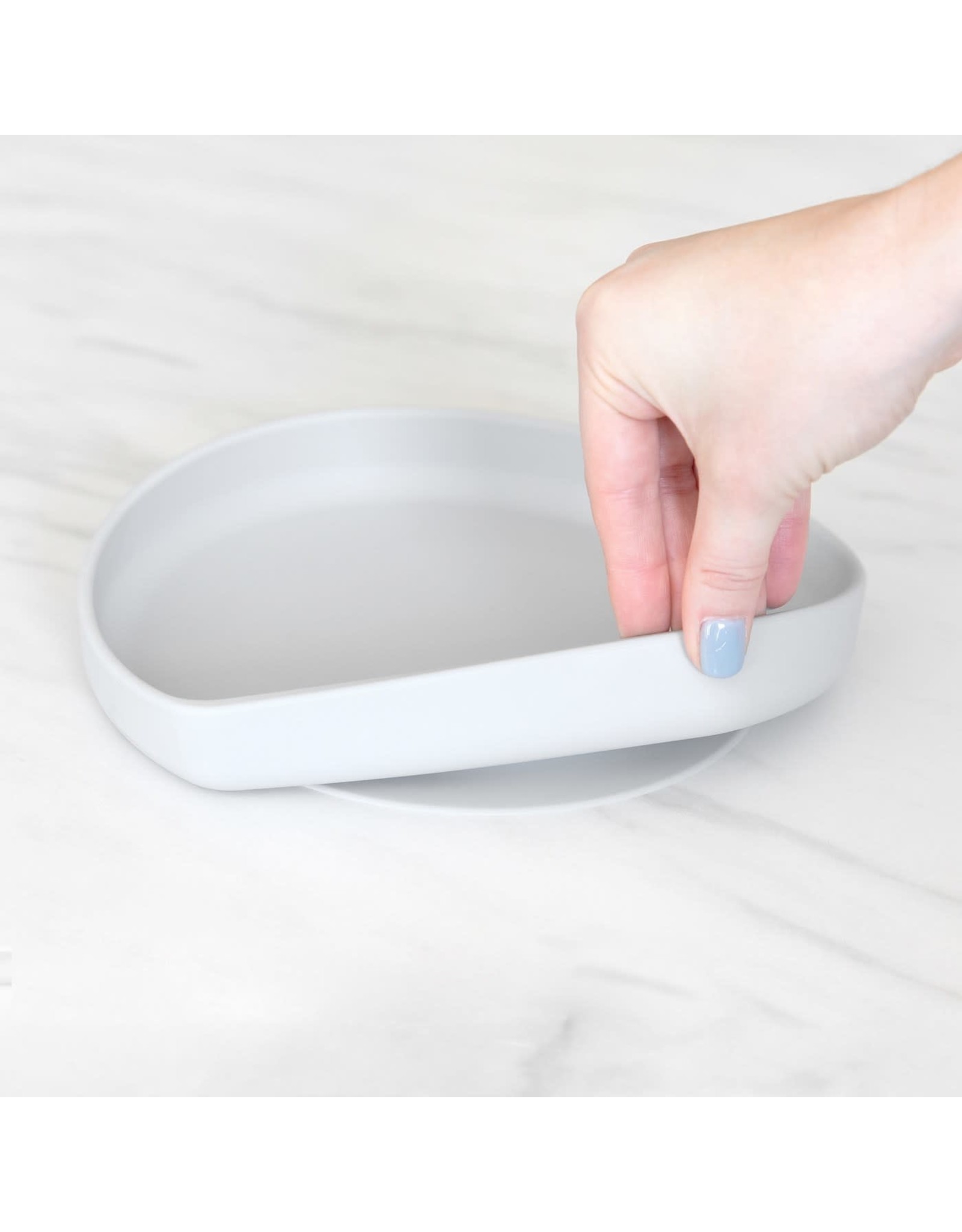 Bumkins Silicone Grip Plate-Gray