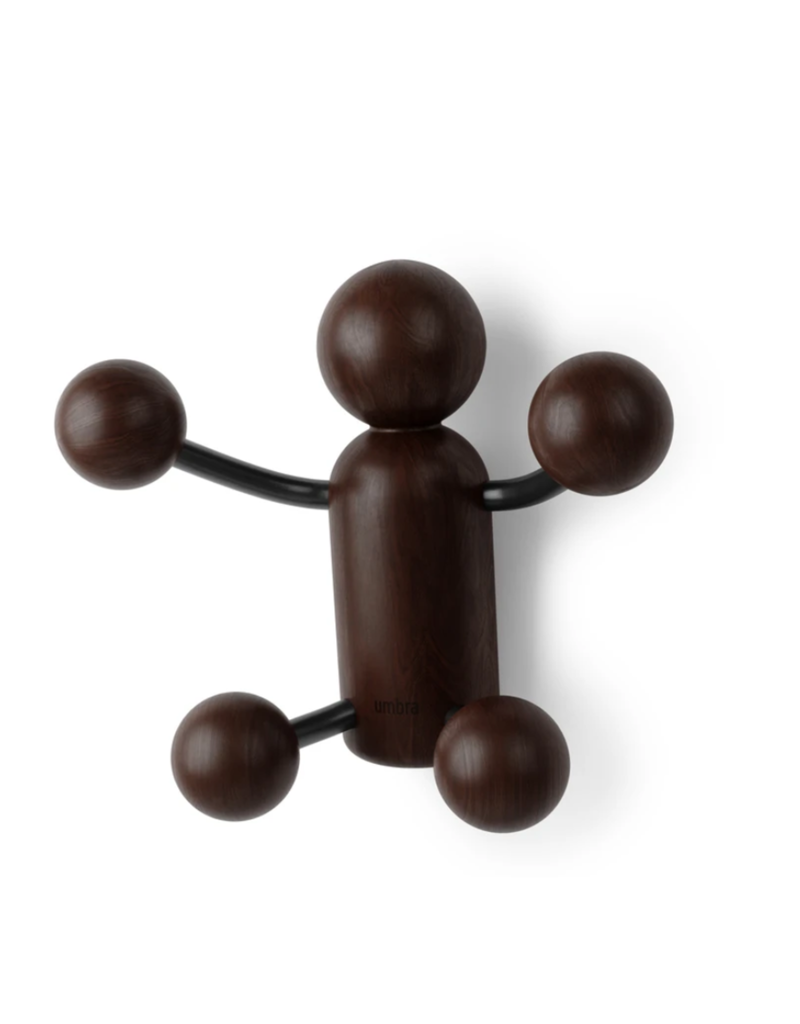 Woody wall hook black/natural