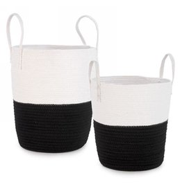 Basket in black & white Small