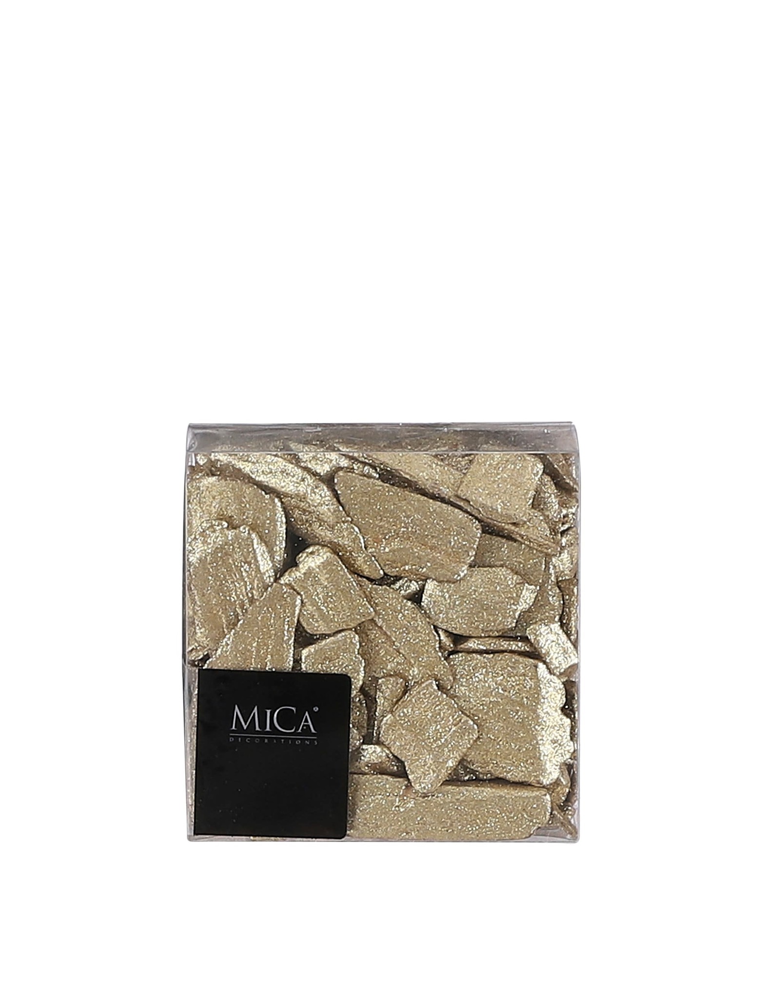 glitter gold wood chips