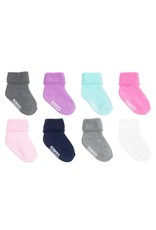 8 pack infant socks- Pink 0-6M