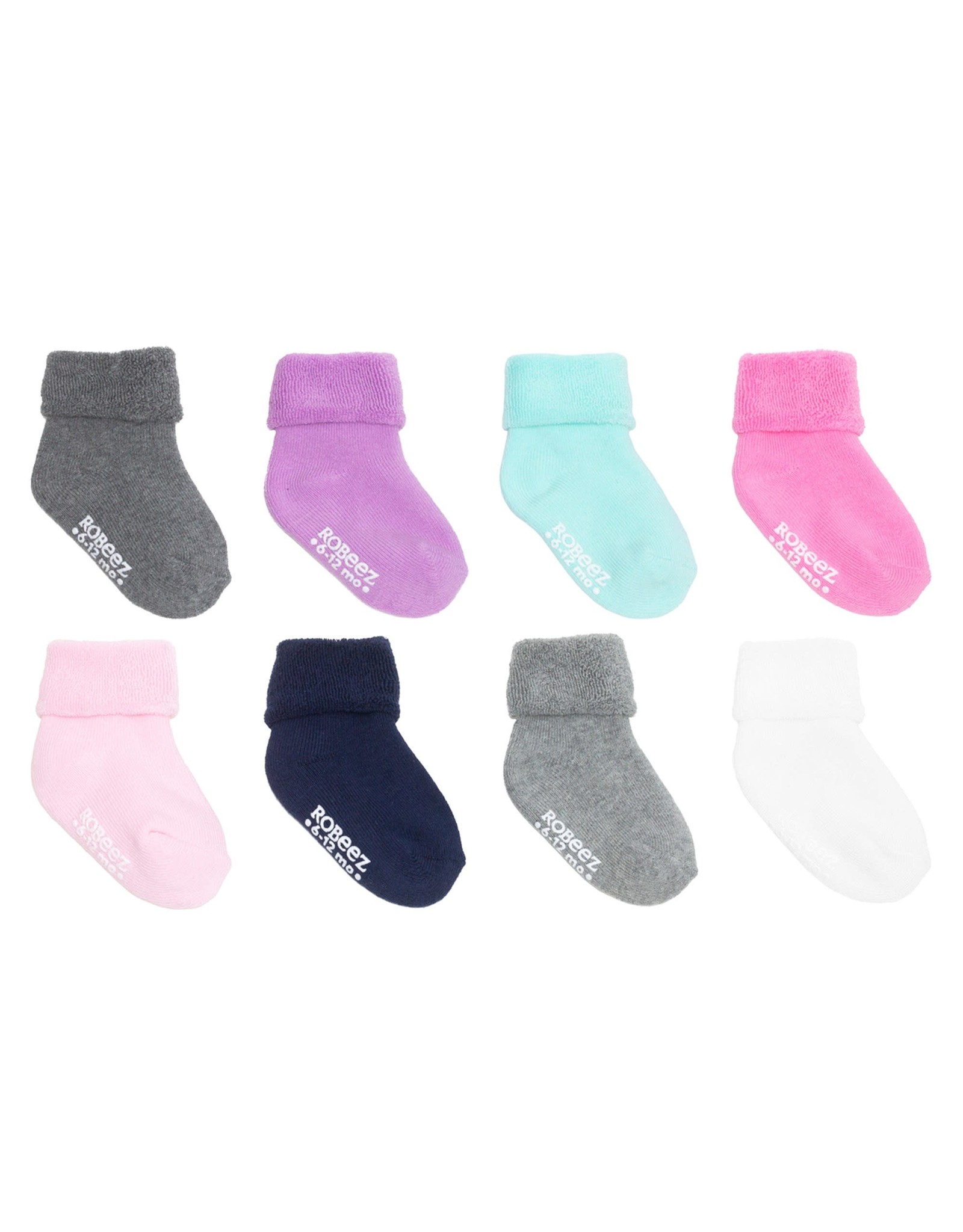 8 pack infant socks- Pink 0-6M