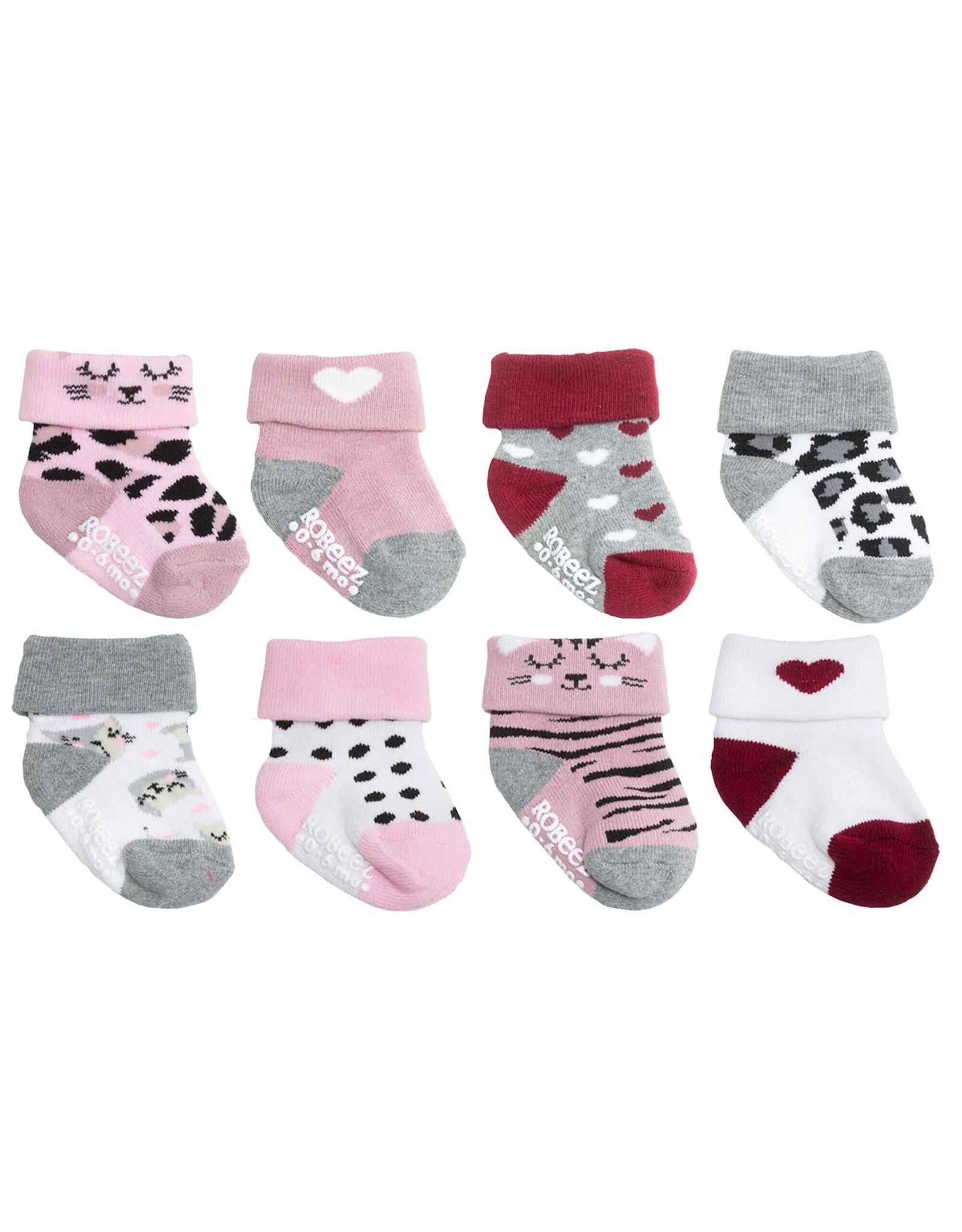 8 pack infant socks- Little kitty 0-6M