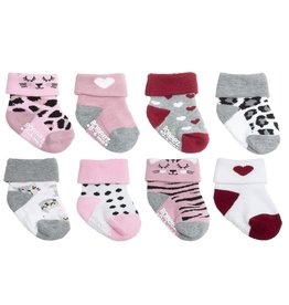 8 pack infant socks- Little kitty 0-6M