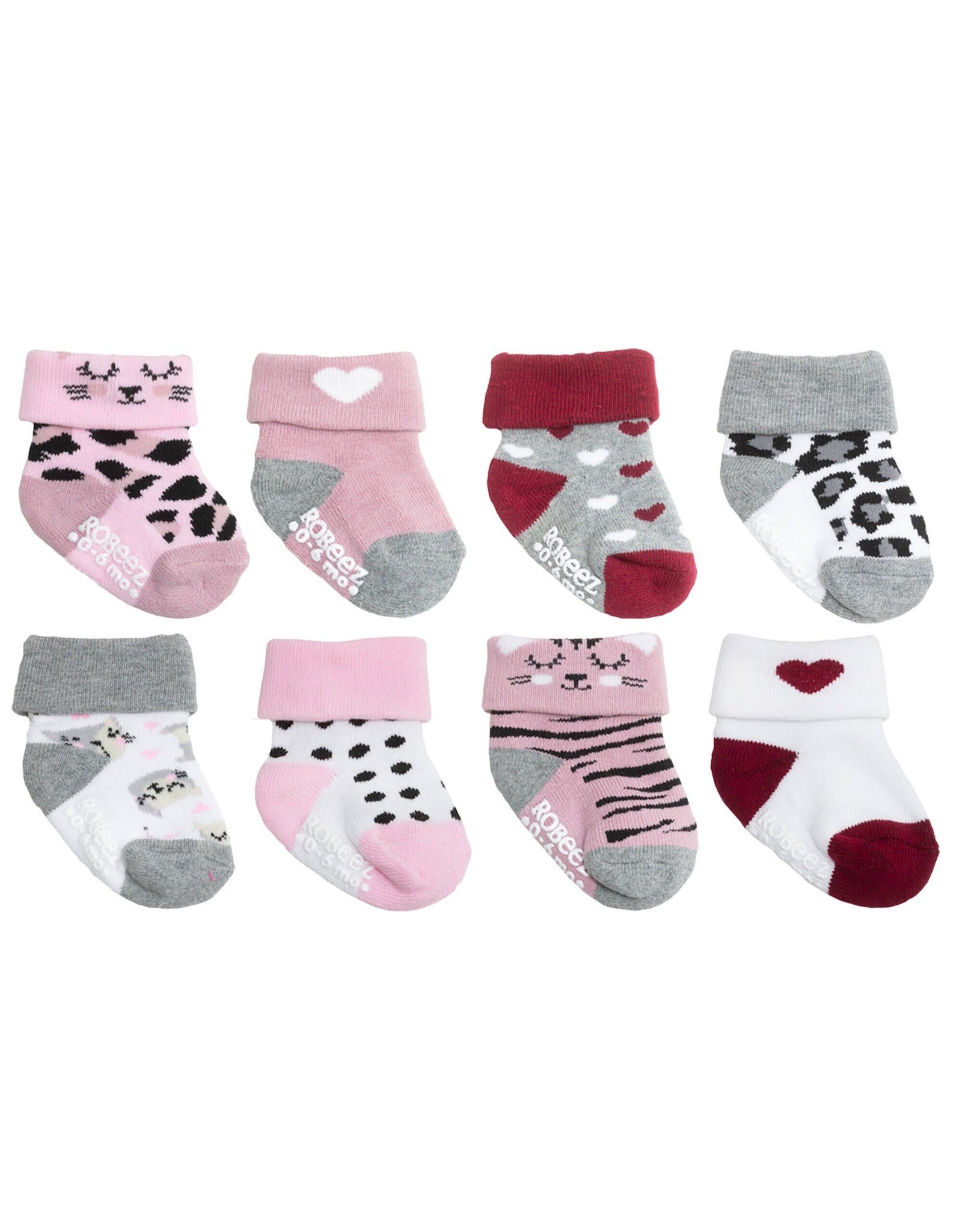 8 pack infant socks- Little kitty 6-12M