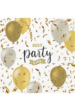 Lunch napkins- best party balloons in gold