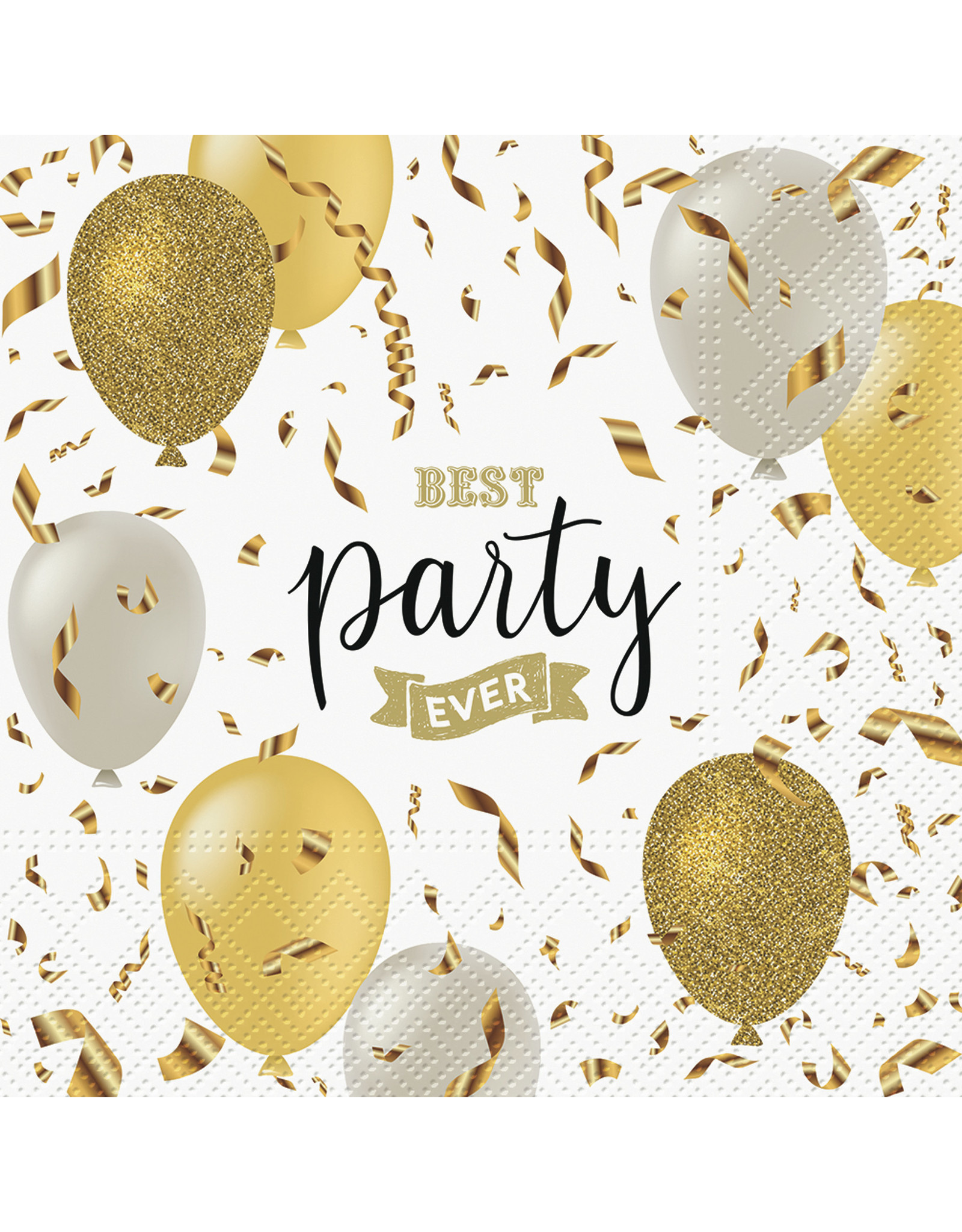 Lunch napkins- best party balloons in gold