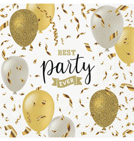 Lunch napkins- best party balloons in gold