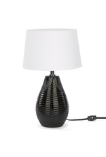 Table lamp with black ceramic base