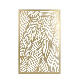 Metal gold foliage wall plaque