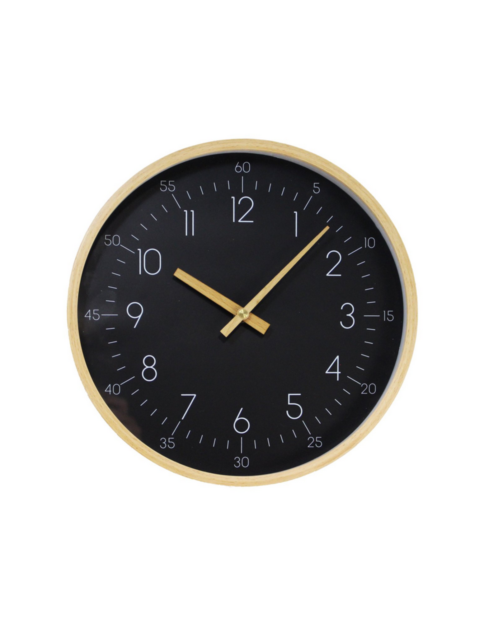 Black Wood Trim Clock