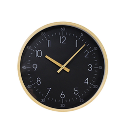 Black Wood Trim Clock