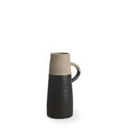 Garand Small Ceramic Jug - Black/Natural