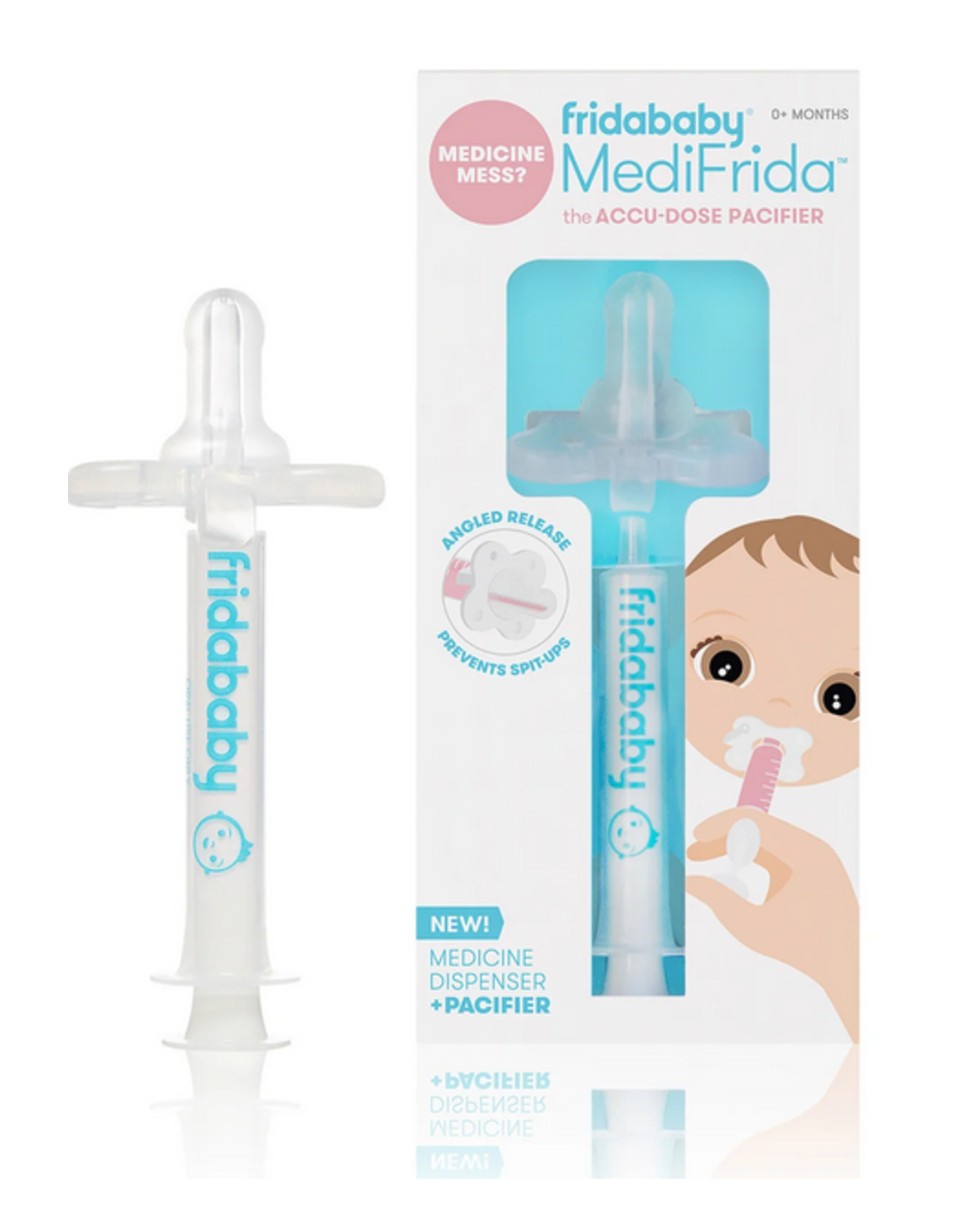The accu-dose pacifier medicine dispenser