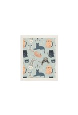 Cats blue sponge cloth