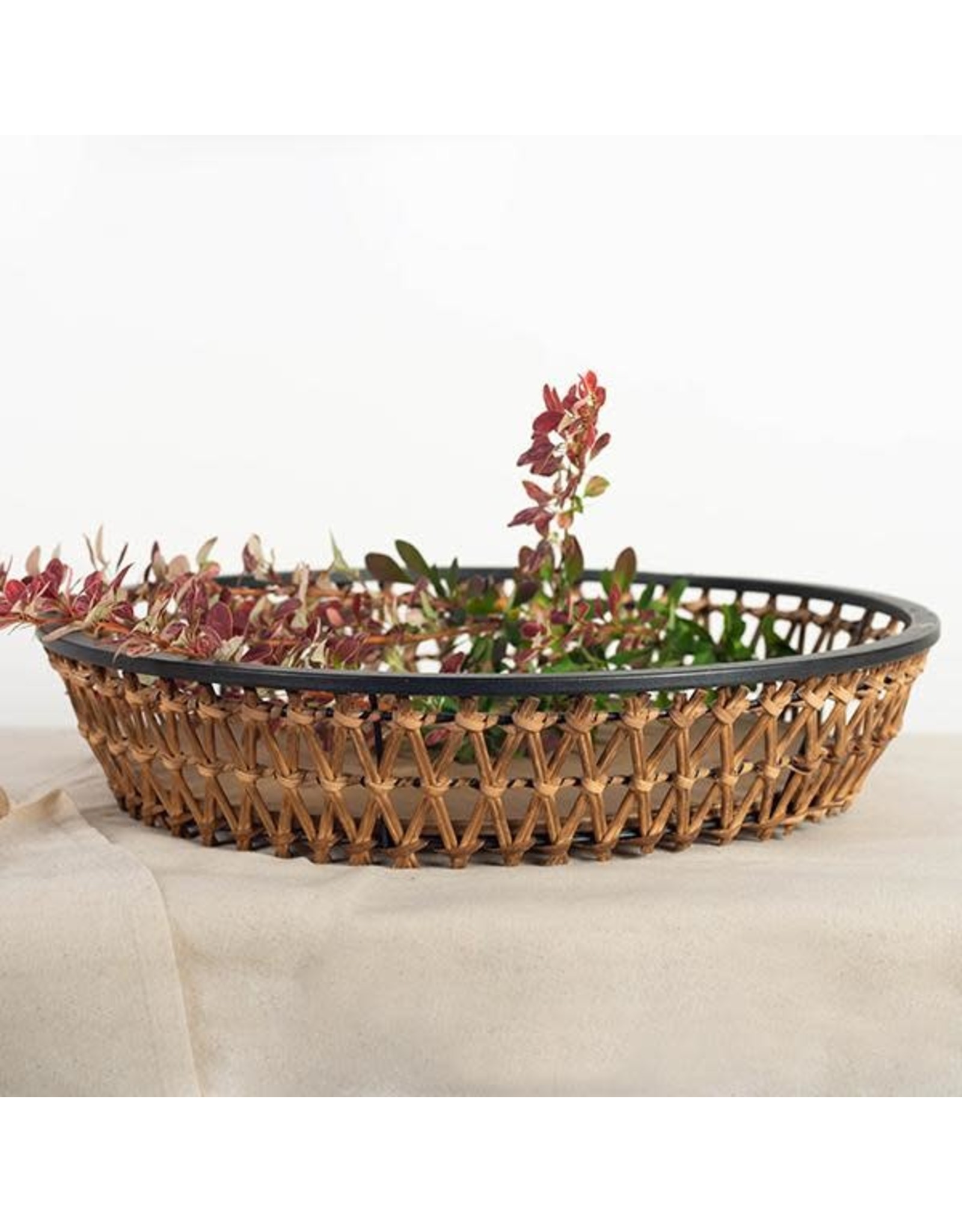 Rattan Round Woven Tray