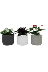 ceramic pot - light grey