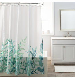 agave shower curtain - white/green