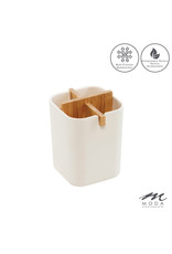 stowe makeup brush organizer, white