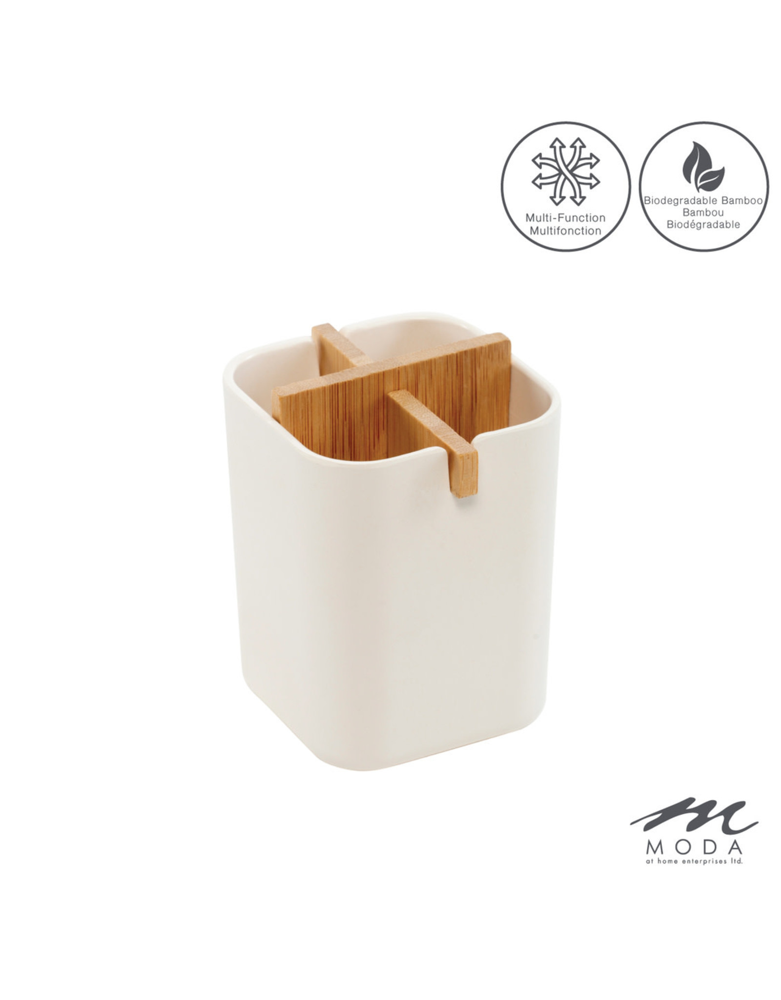 stowe makeup brush organizer, white