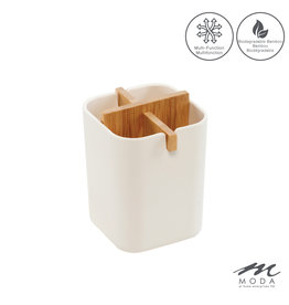 stowe makeup brush organizer, white
