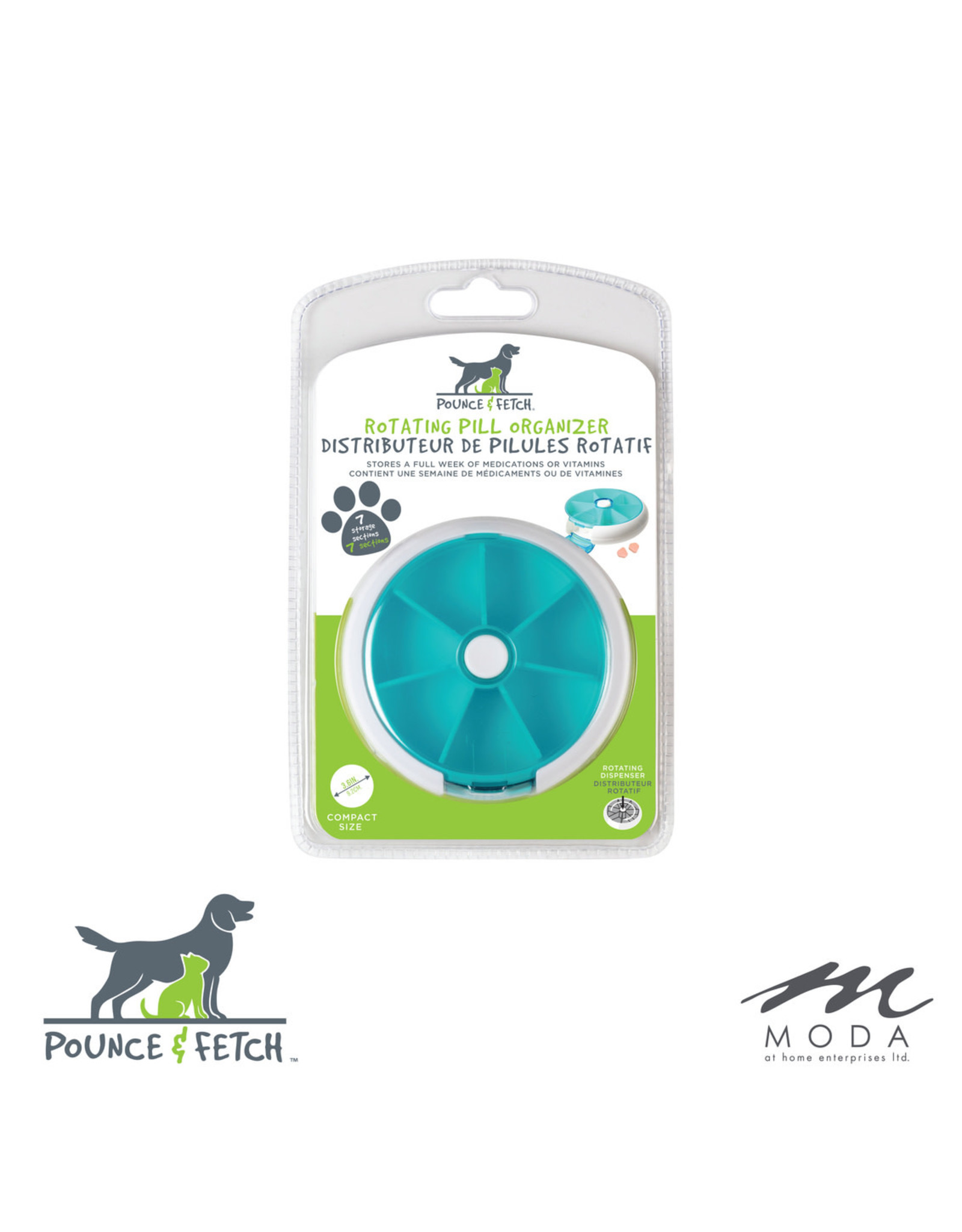 rotating pet pill organizer