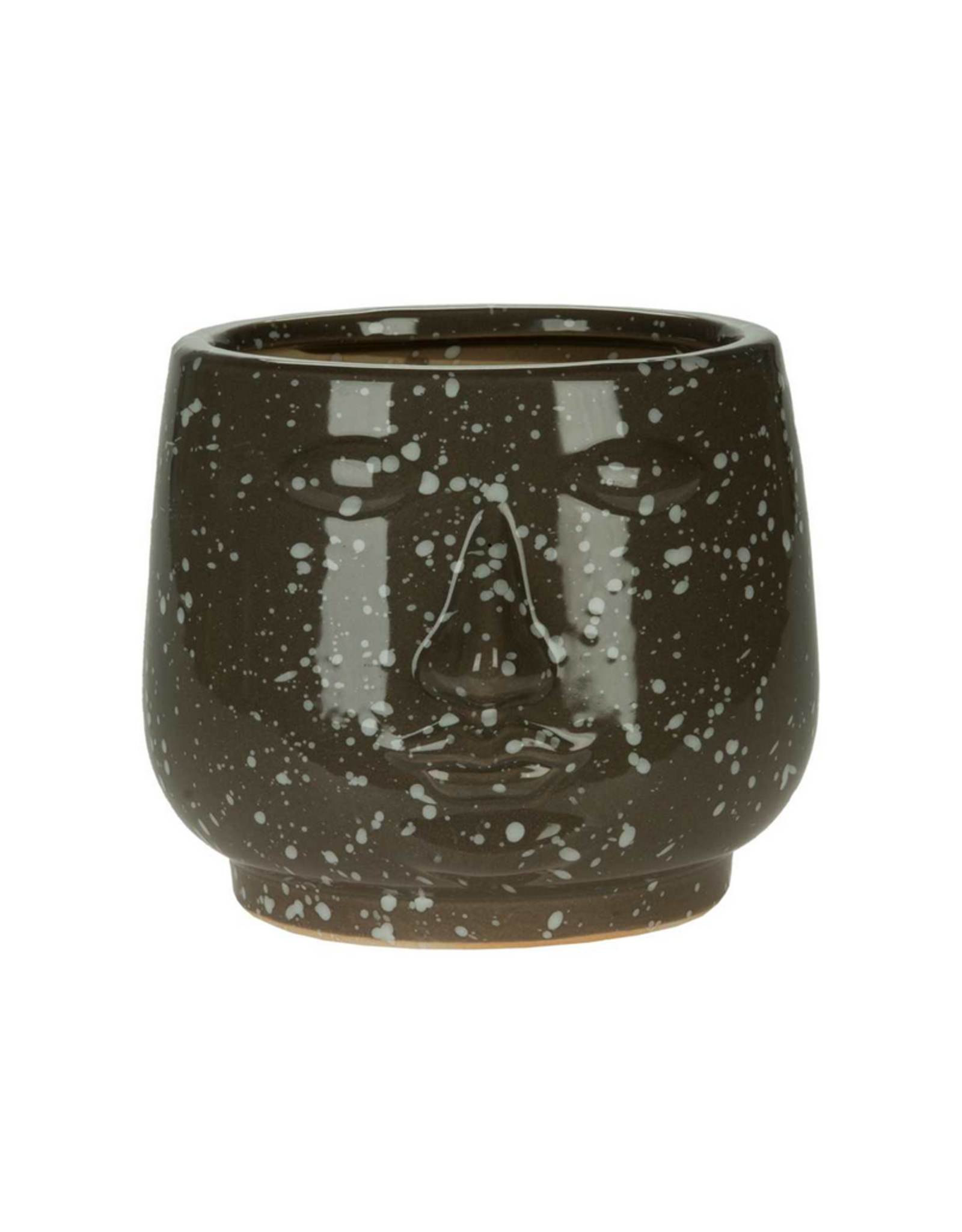 Stone look face vase-small
