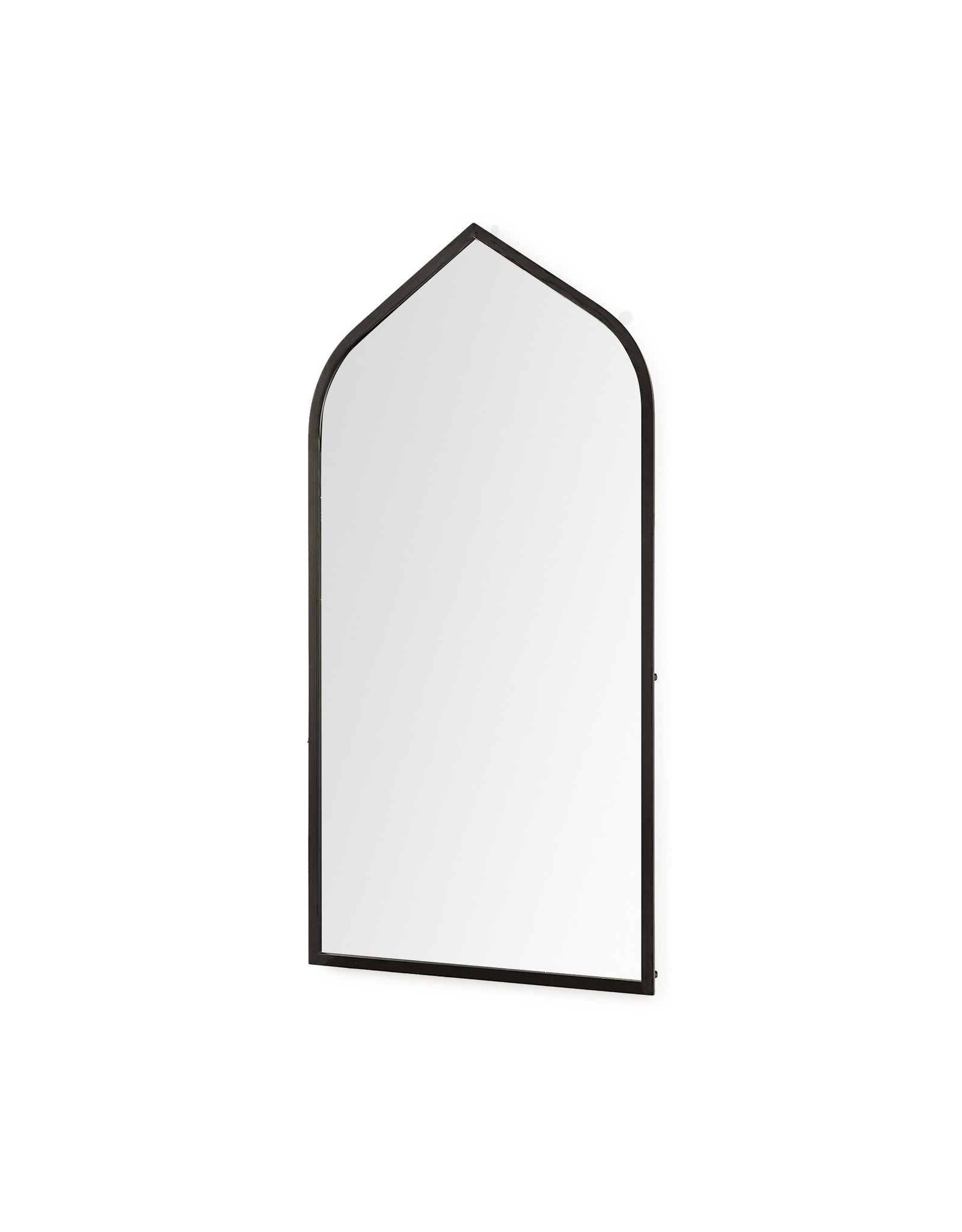 Giovanna Black Metal Pointed Arch Vanity Mirror
