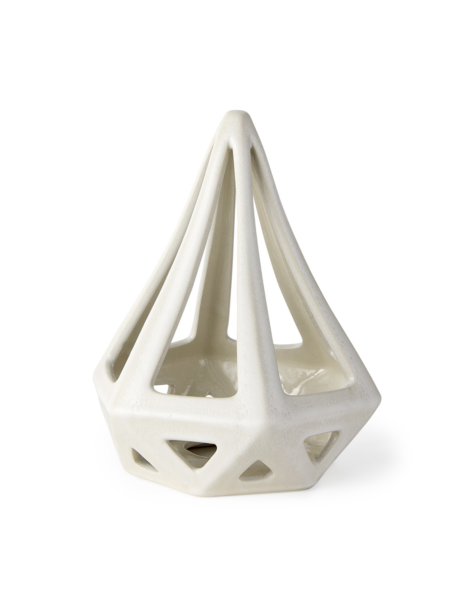 Hood white geometric ceramic object