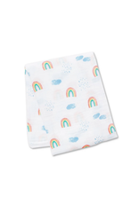 Cotton muslin swaddle-rainbow sky