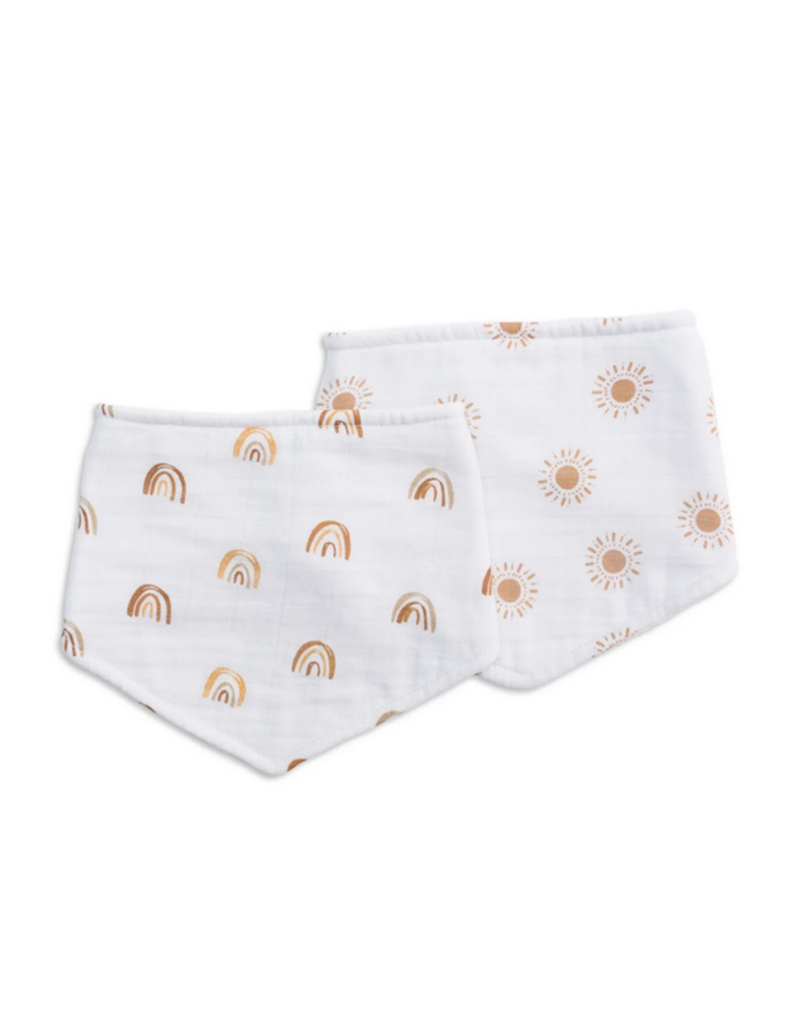 Boho 2pk bandana bibs-rainbow/suns