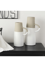 Garand Medium Ceramic Jug - White/Natural