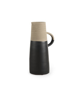 Garand Medium Ceramic Jug - Black Natural