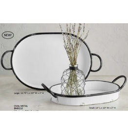 oval metal tray, lg