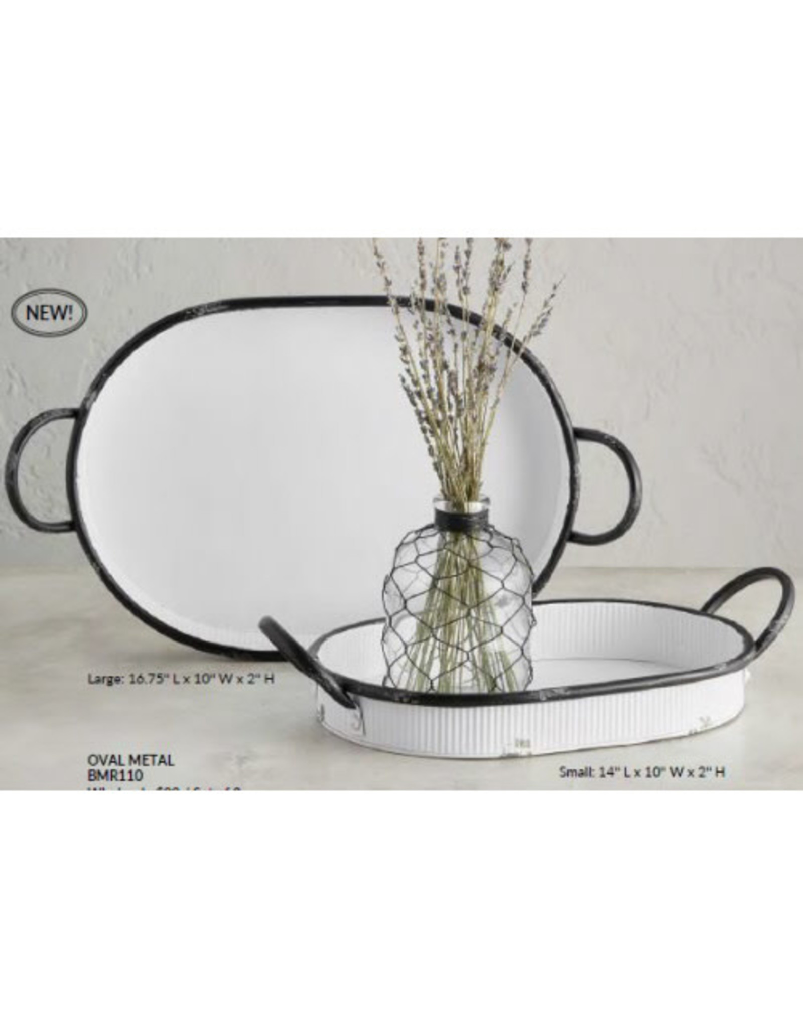 oval metal tray,  sm
