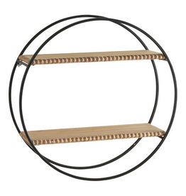 circular wood shelf